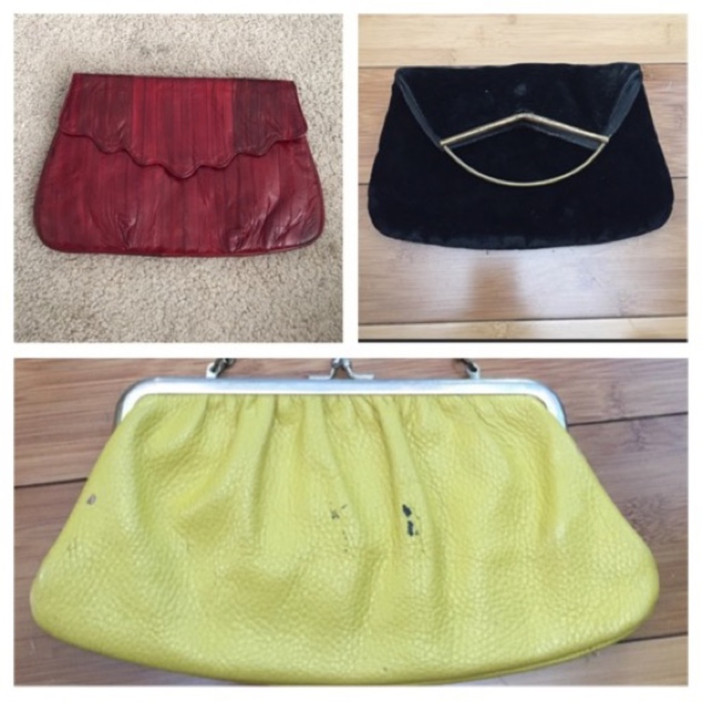 THREE Vintage Clutch Purses ✨